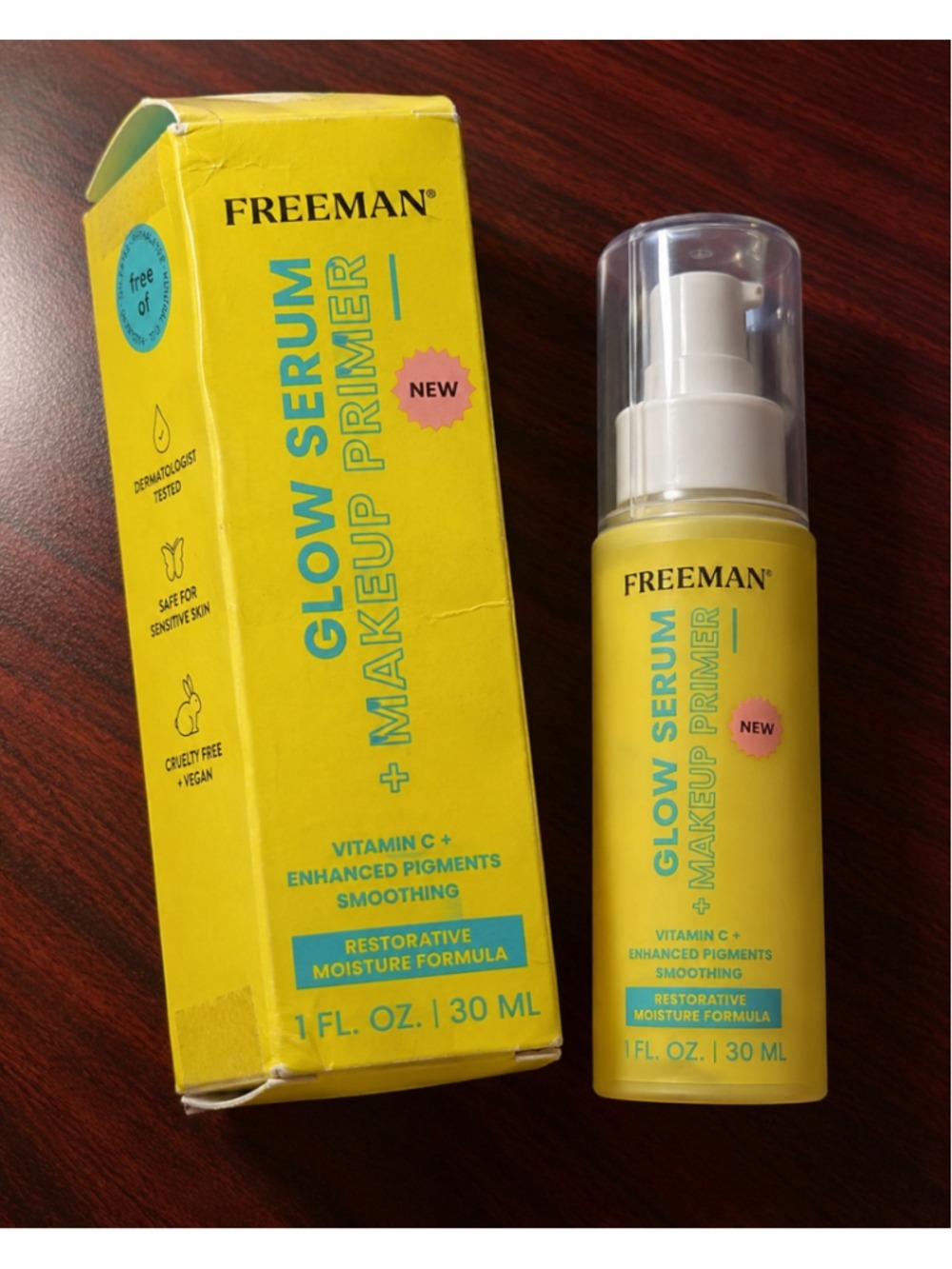 Freeman Glow Serum + Makeup Primer Vitamin C 1 oz